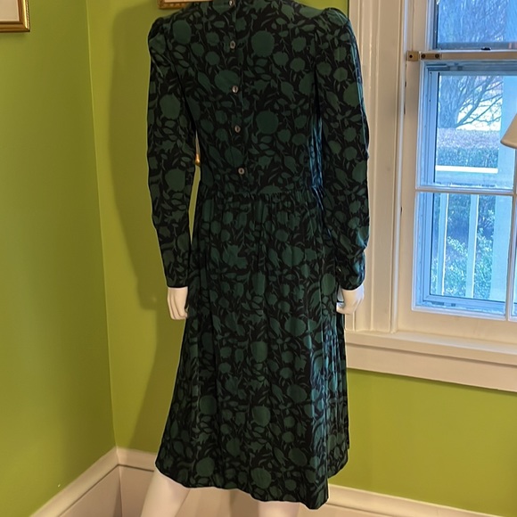 Laura Ashley vintage 80s baby cord puffed sleeve dress - Picture 5 of 9